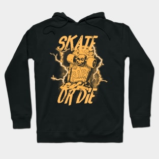 Skate or die - orange Hoodie